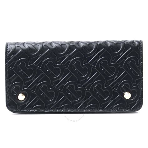 Burberry Rowe Monogram Leather Phone Wallet 